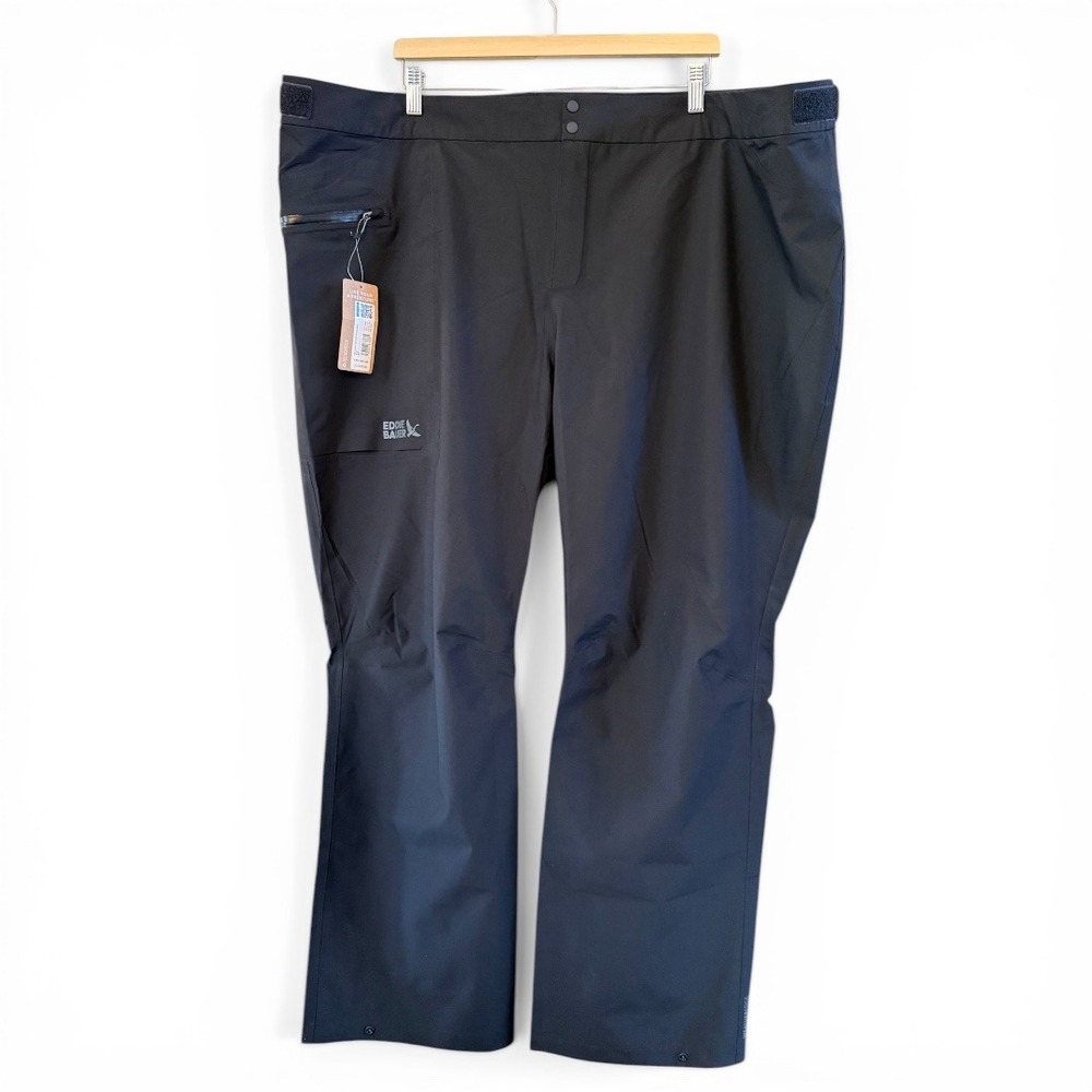 Eddie Bauer Wmns Black Lt Wt Cloud Cap Stretch Rain Pants NWT Plus Size 3X